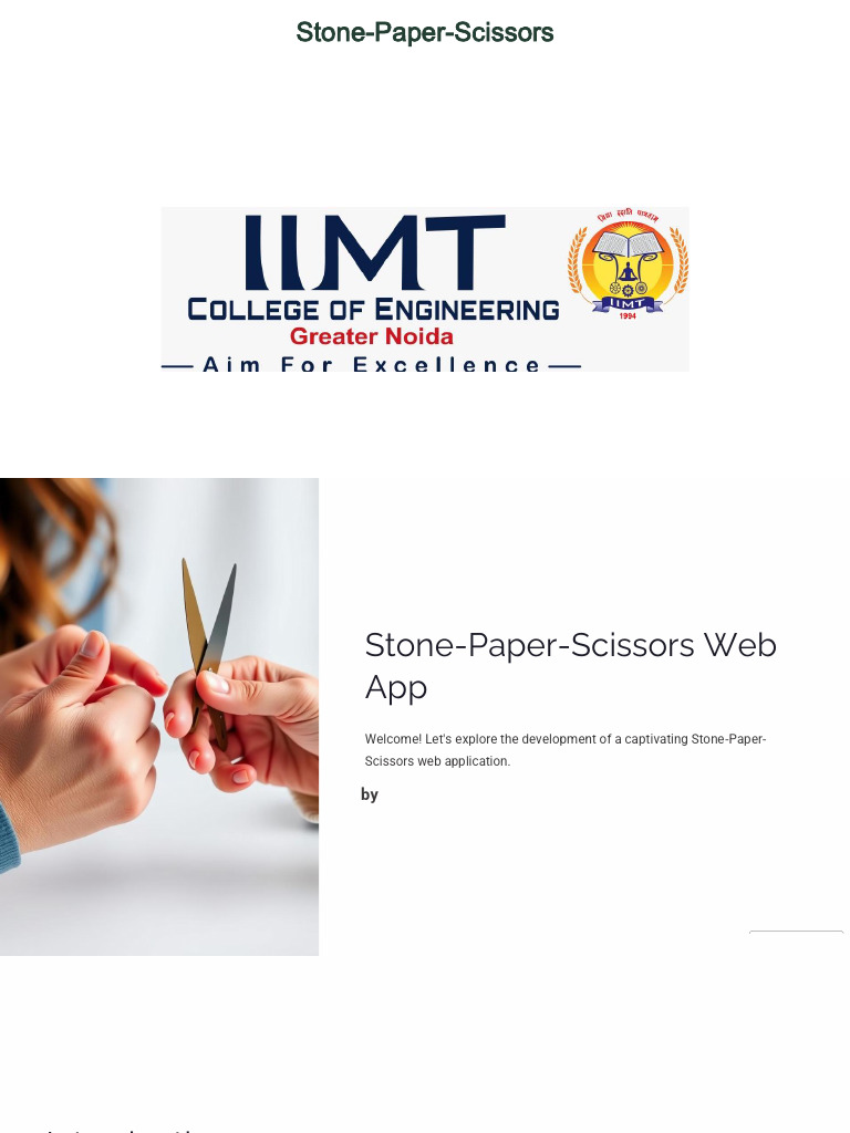 Stone-Paper-Scissors Web App Development | PDF | Java Script | Web ...