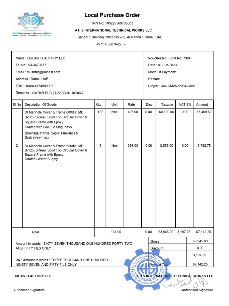 Ducast Manhole Cover - LPO J66 M PL 7394 | PDF | Business | Government ...