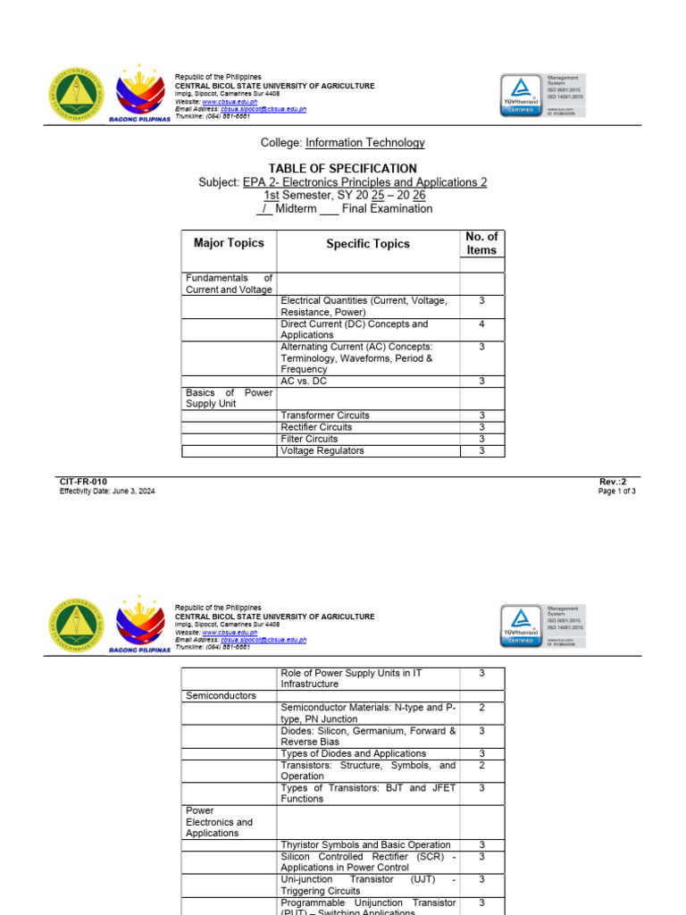 Epa Tos | PDF | Transistor | Rectifier