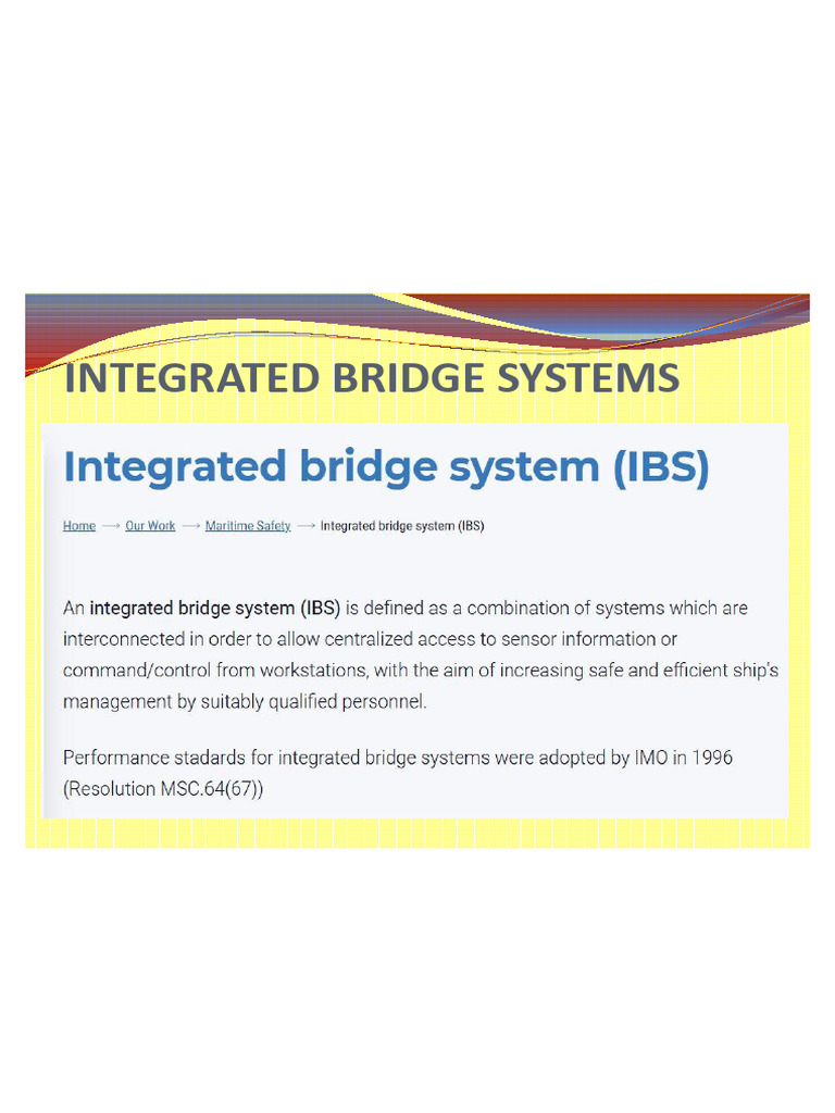 Integrated Bridge Systems Overview | PDF | Navigation
