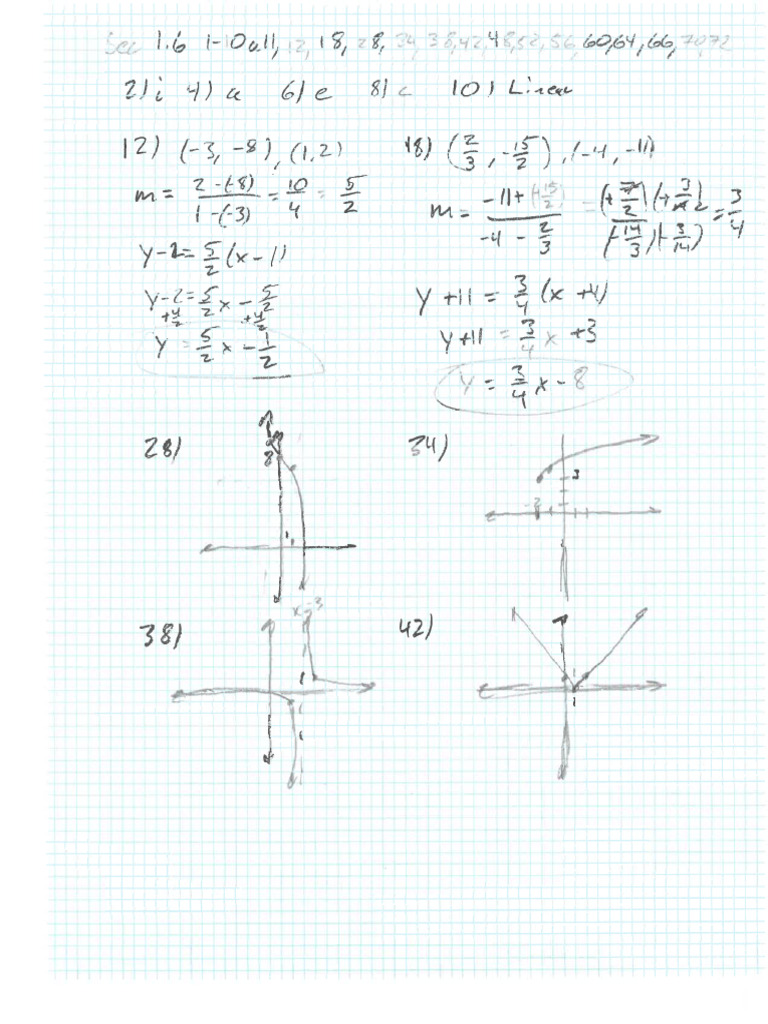 Sec+1 6+HW+Answer+Key | PDF