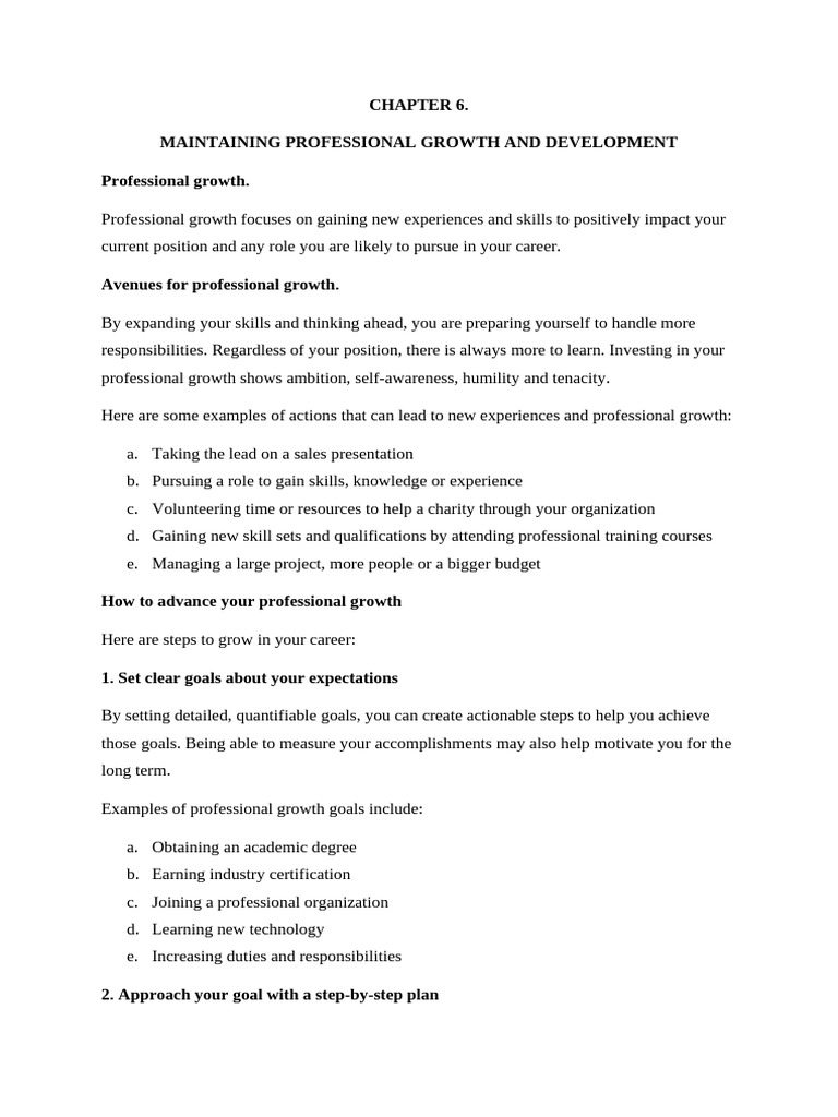 Strategies for Professional Growth | PDF | Mentorship | Learning