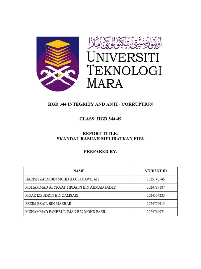 Skandal Rasuah FIFA 2015: Analisis Kes | PDF