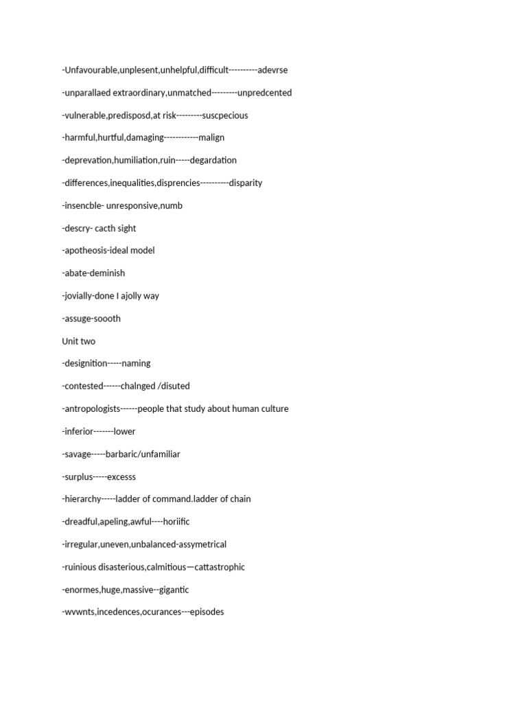 Vocabulary Synonyms and Antonyms Guide | PDF