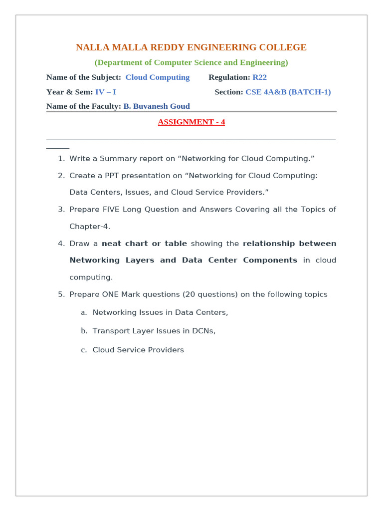CC Assignment 4 | PDF