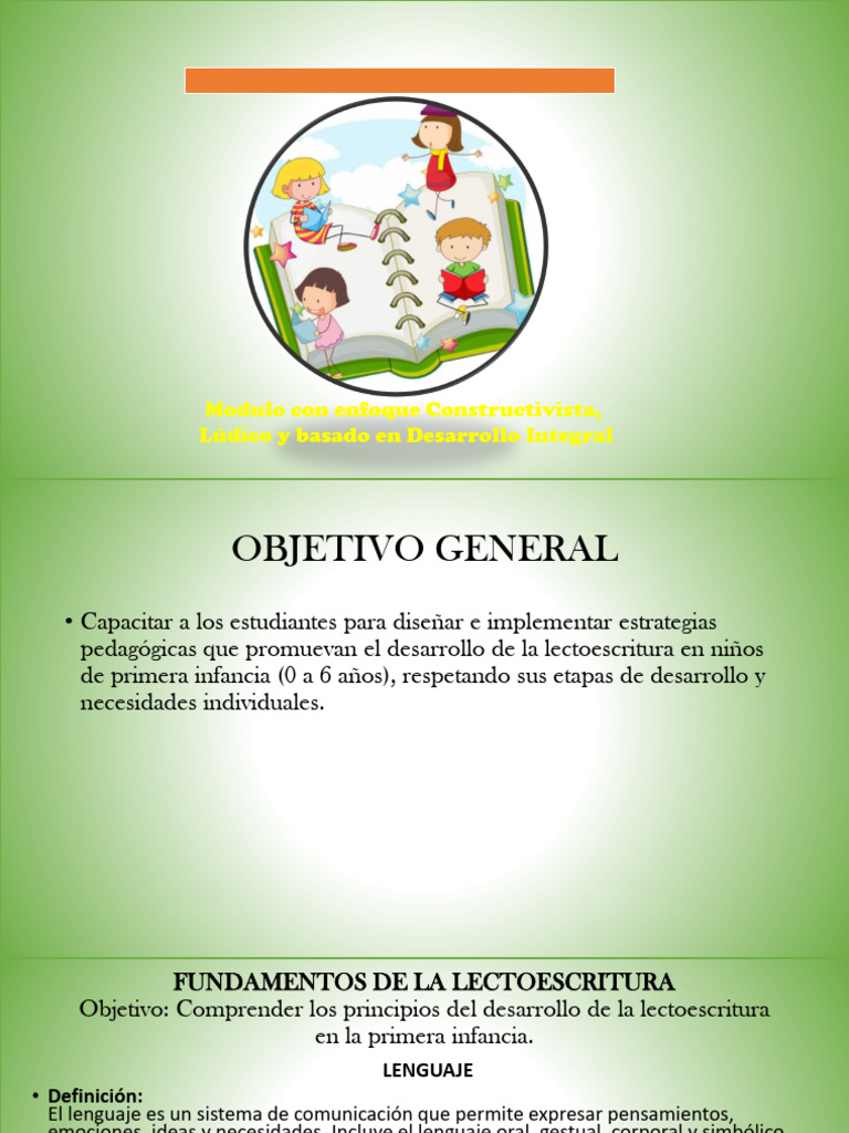 Lecto Escritura en La Primera Infancia | PDF | Aquisición de idioma ...