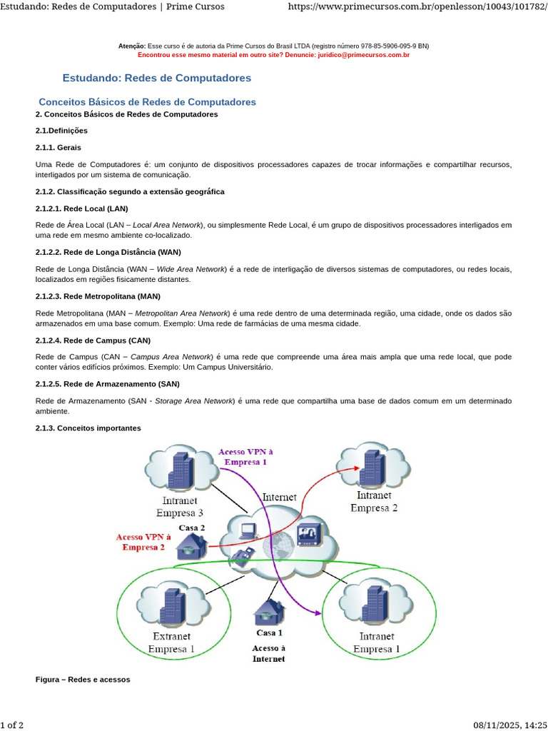 Conceitos Básicos de Redes de Computadores | PDF | Rede de computadores ...