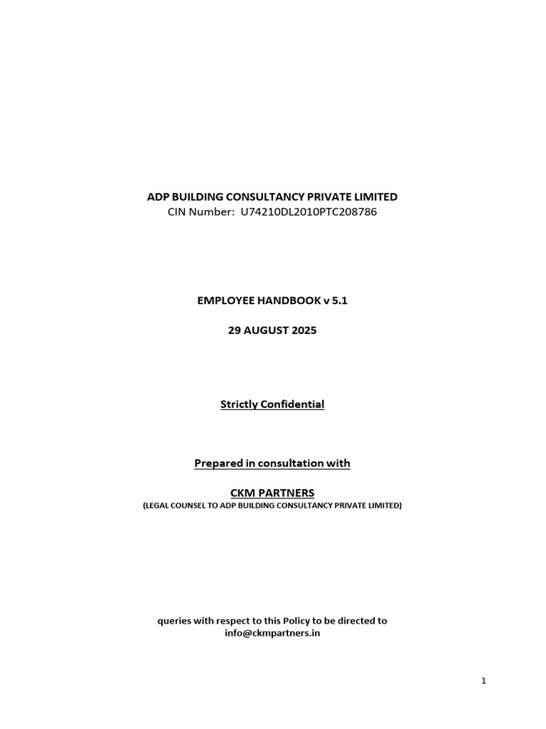 ADP Employee Handbook Overview 2025 | PDF | Sexual Harassment | Harassment