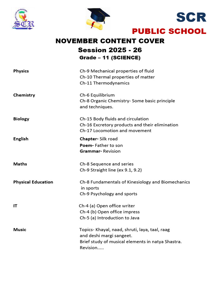 Grade 11 Science & Arts Curriculum Guide | PDF