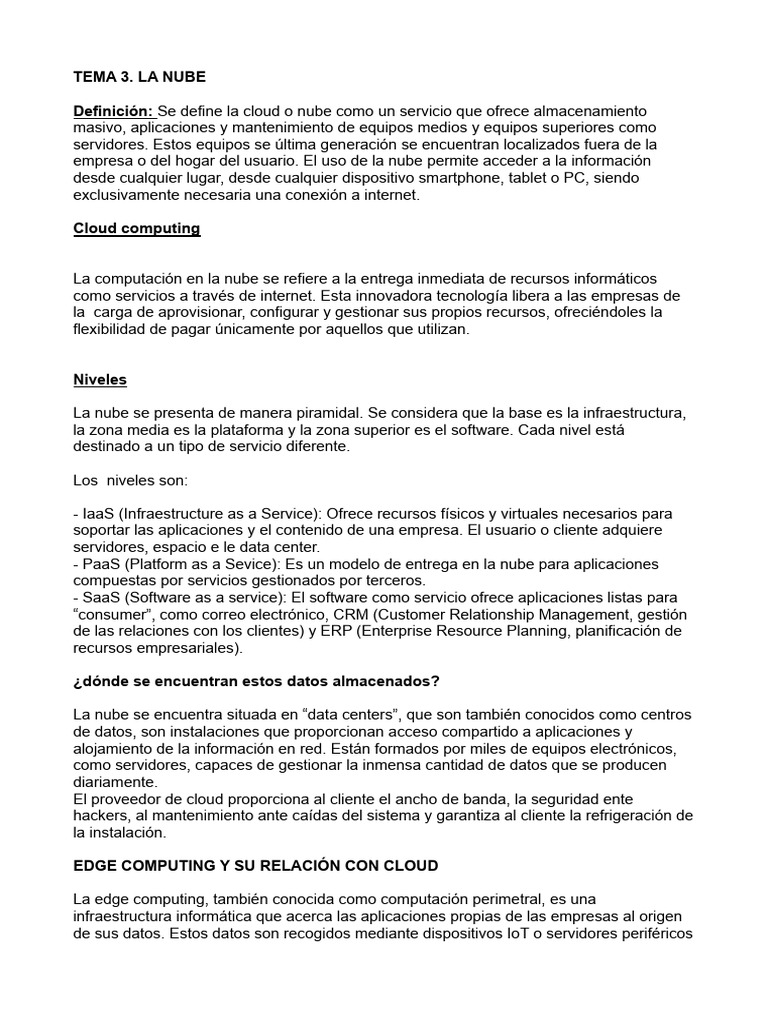 Introducción a la Computación en la Nube | PDF | Computación en la nube ...