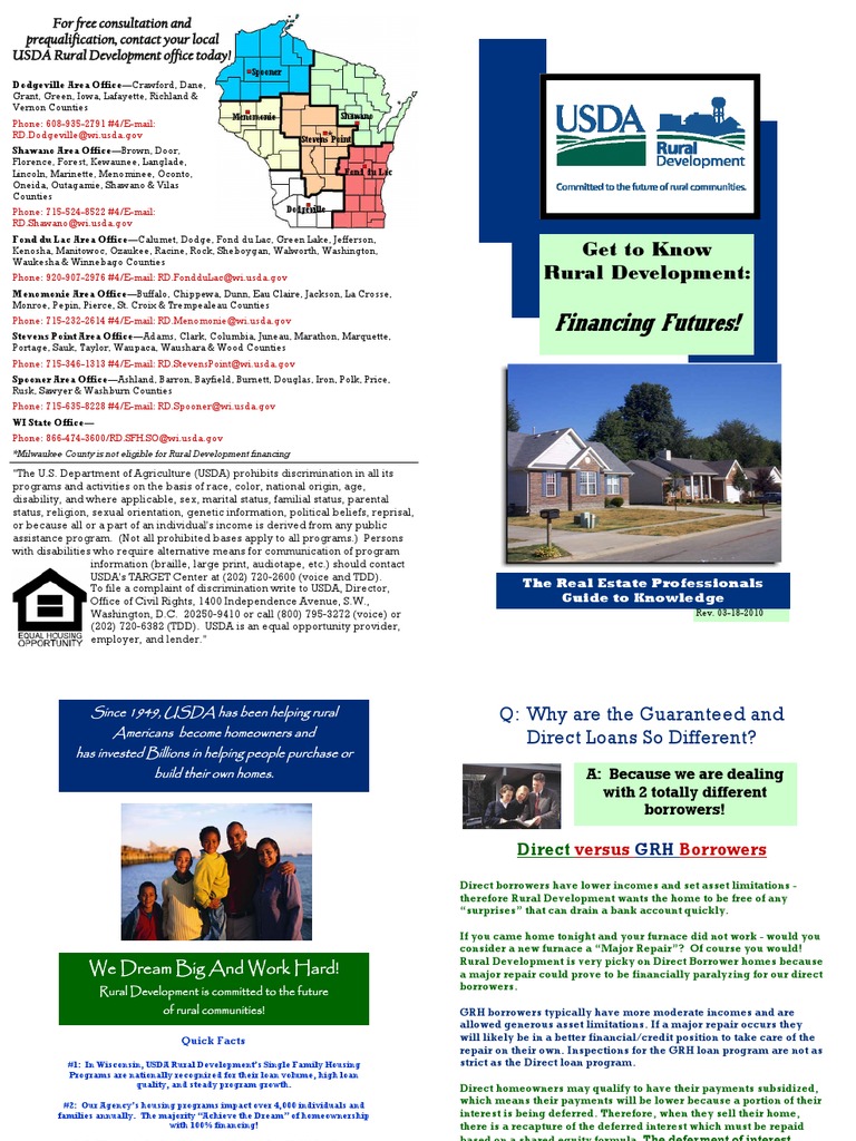 USDA Rural Development Housing Programs | PDF | Loans | Mortgage Loan