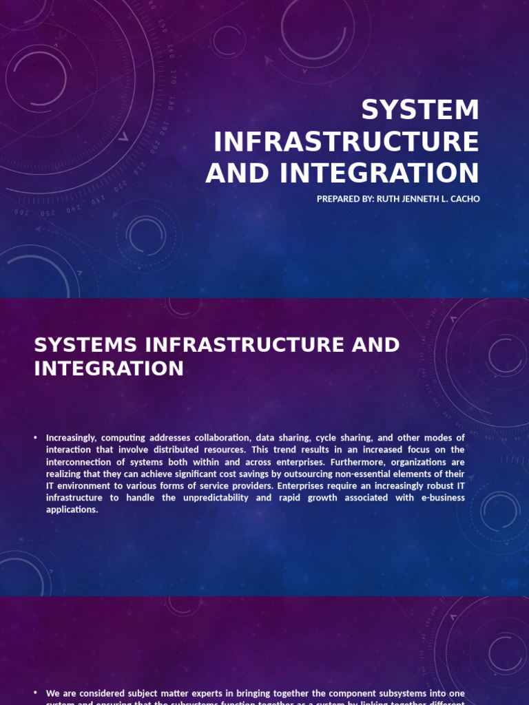 System Infrastructure & Integration Guide | PDF | System | Infrastructure
