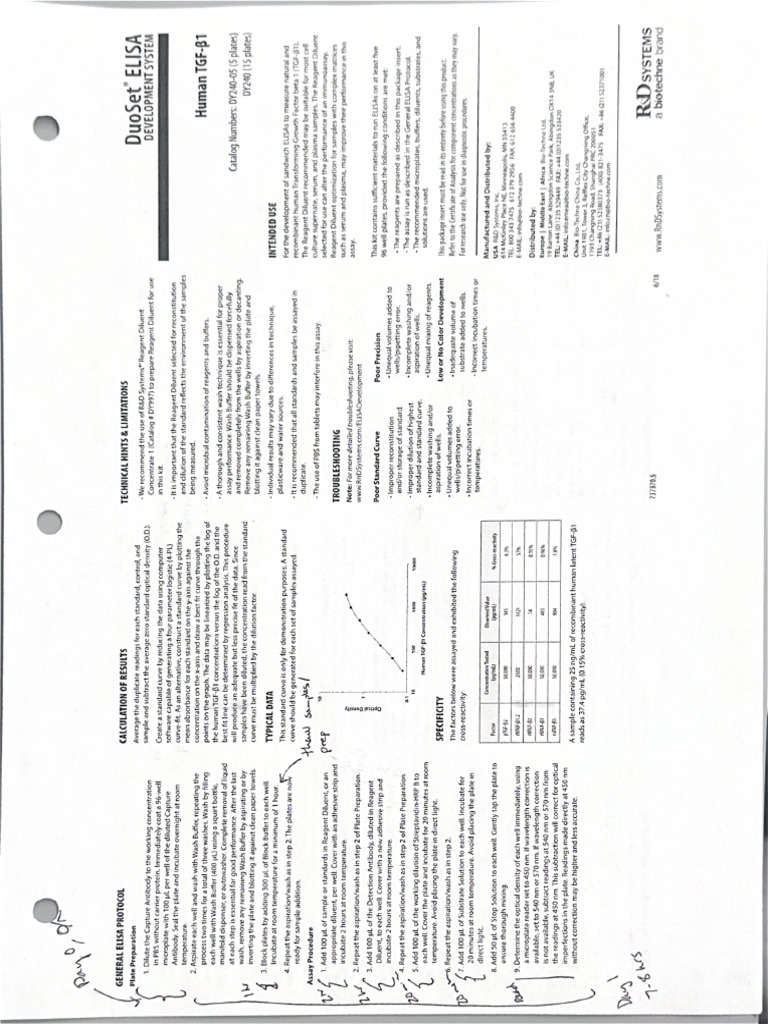 General Elisa Protocol Tgf-Beta | PDF