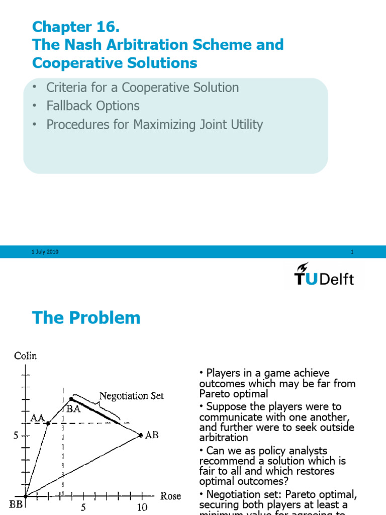 Nash Arbitration and Cooperative Solutions | PDF | Economics Of ...