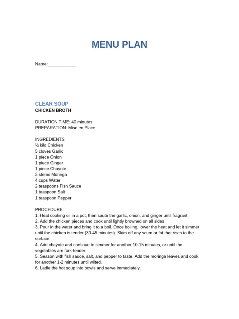 Menu - Plan Xhariz | PDF | Garlic | Cuisine