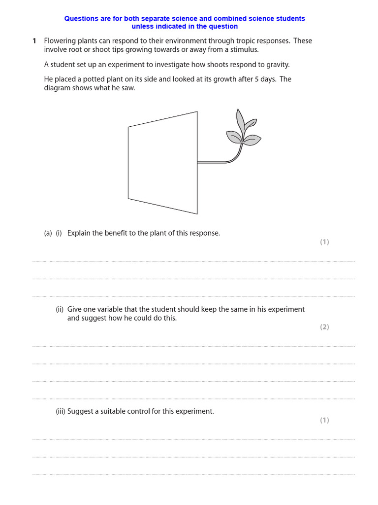 Plant Responses to Environmental Stimuli | PDF | Biology | Neuroscience