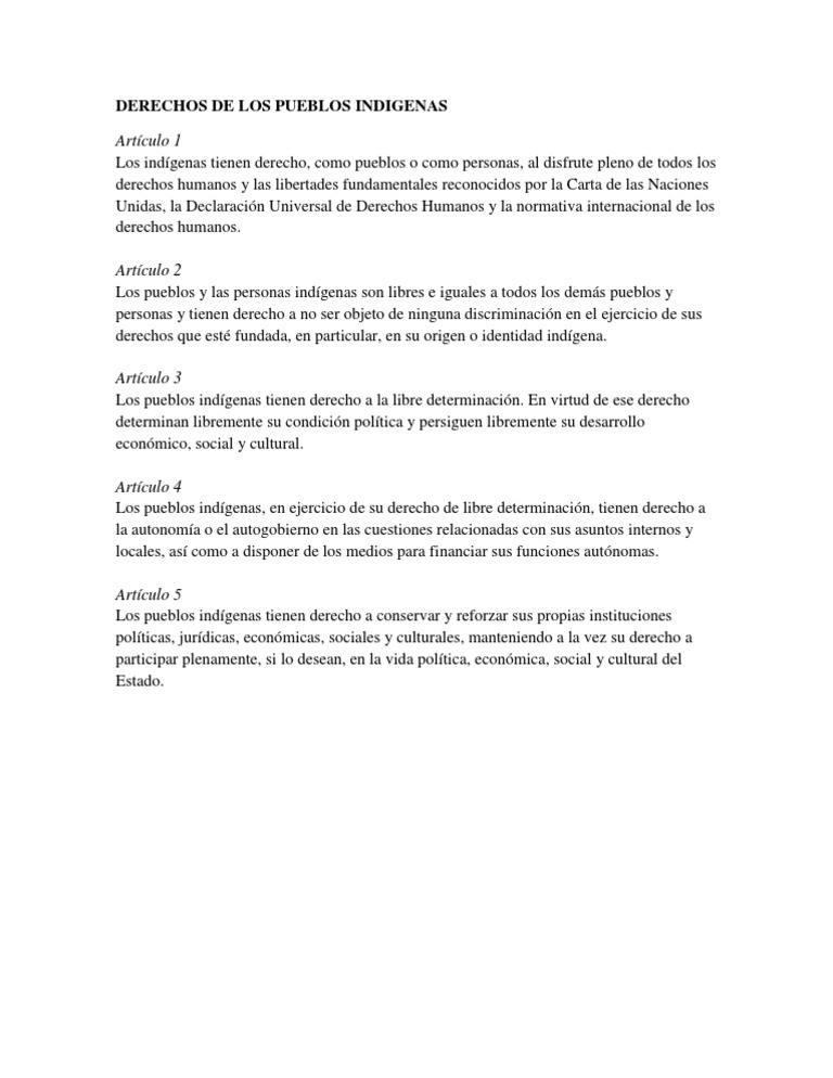 Derechos de Los Pueblos Indigenas | PDF | Política