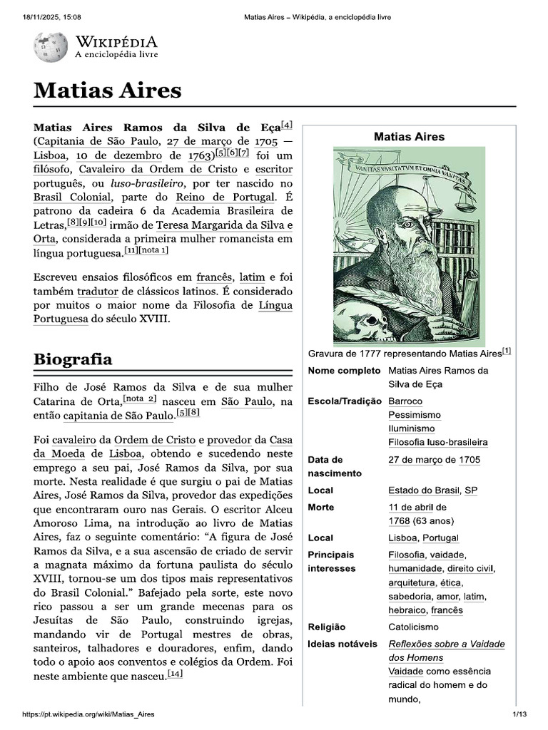 Matias Aires, W | PDF
