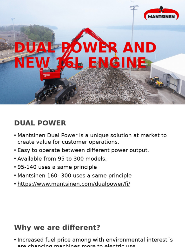 Mantsinen Dual Power Engine Overview | PDF | Diesel Engine | Engines