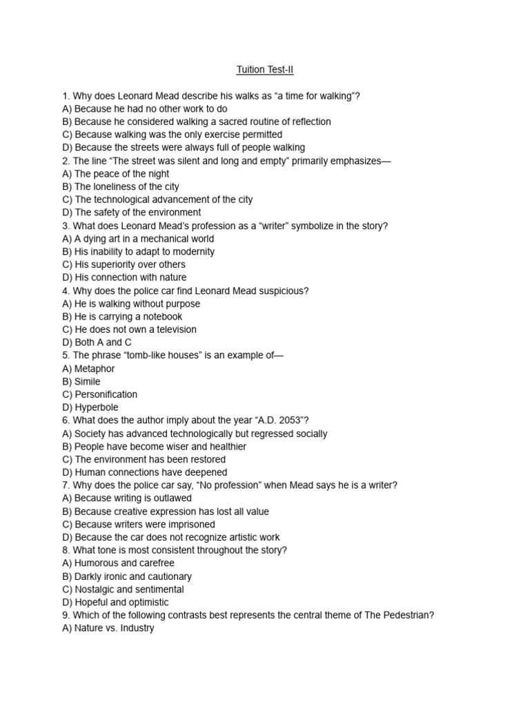 Tuition Test 2 | PDF