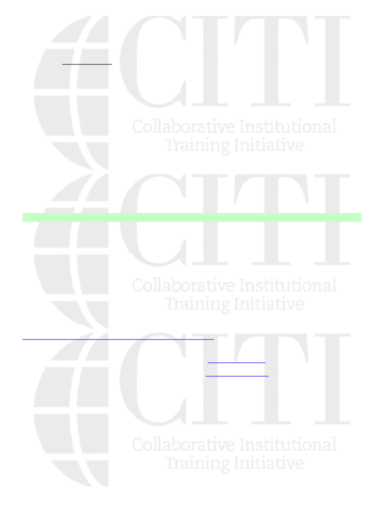 CITI Program Completion Report for RCR | PDF | Academia | Inquiry