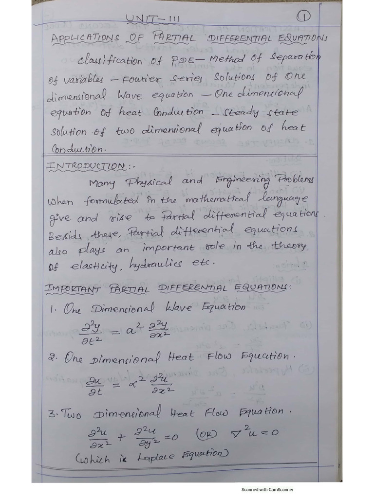 Ma 8353 Unit III Applications of Partial Differential Equations | PDF