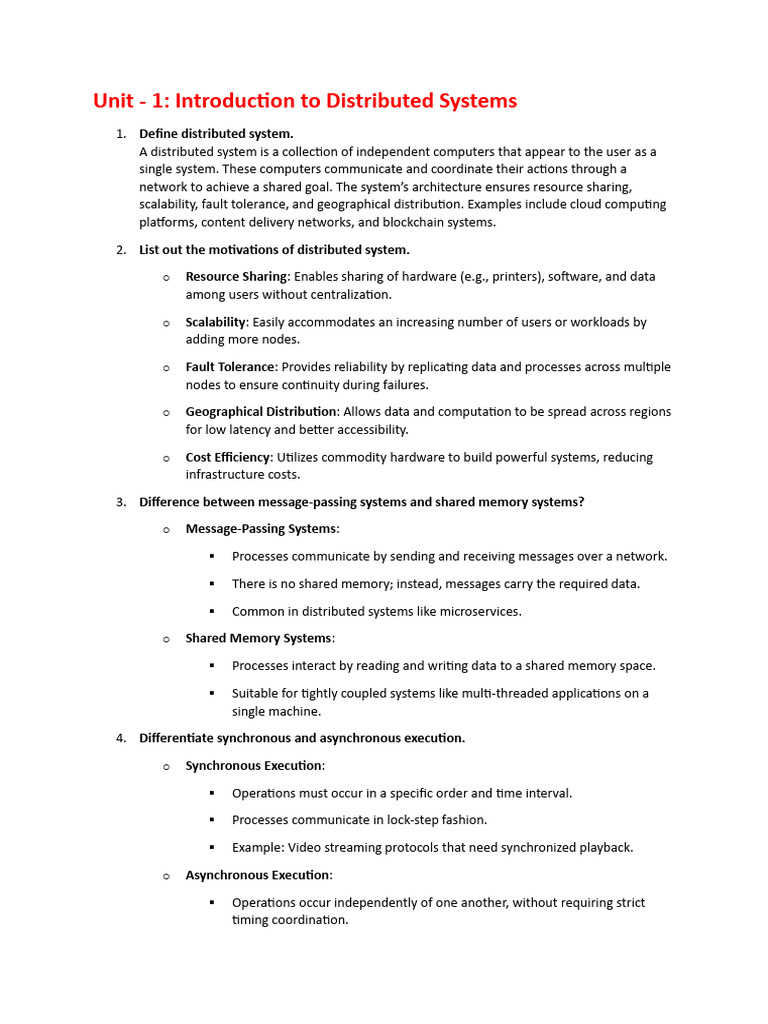 Overview of Distributed Systems Concepts | PDF | Cloud Computing ...