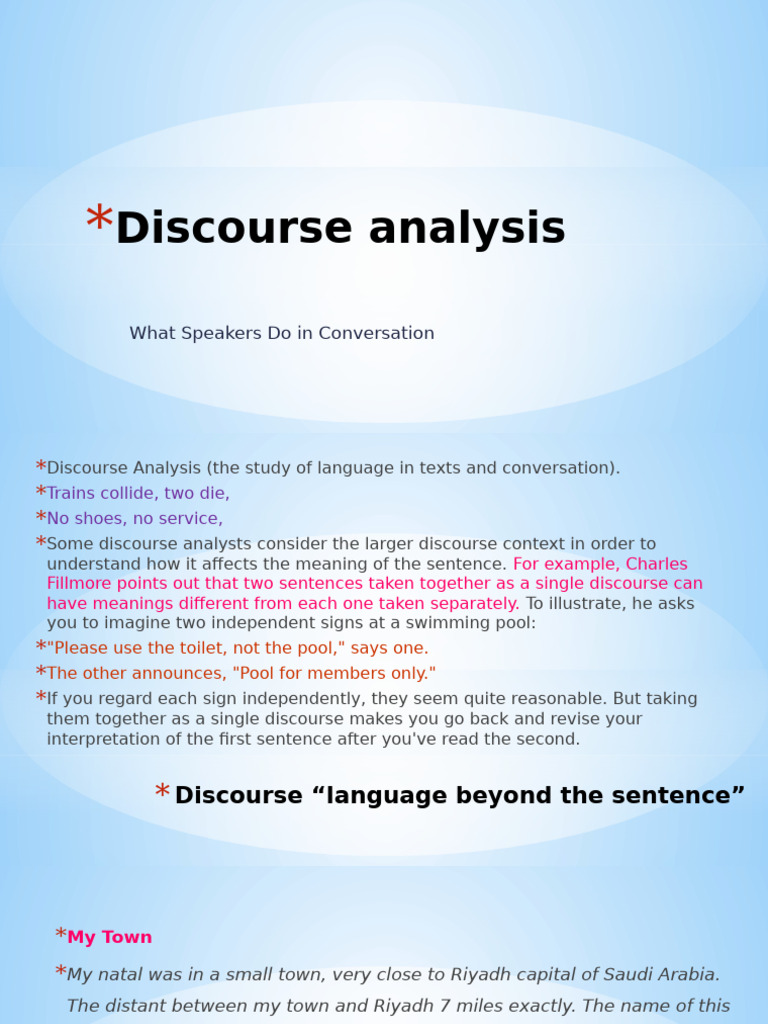 Understanding Discourse in Conversations | PDF | Human Communication ...