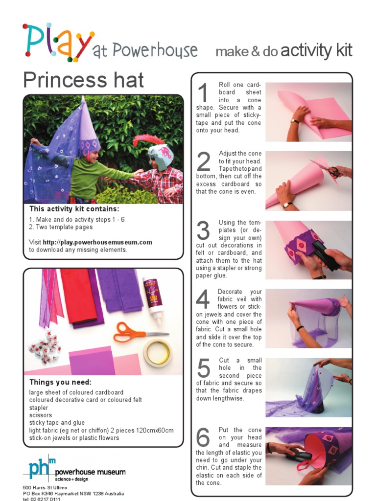 DIY Princess Hat Craft Instructions | PDF | Home & Garden