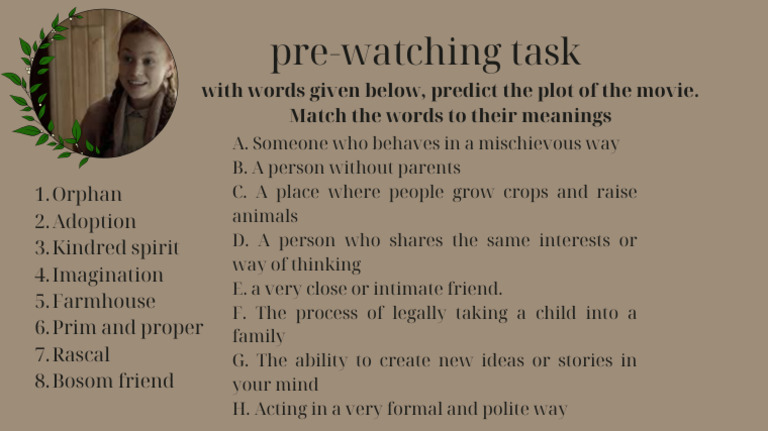 Pre Watching Task | PDF