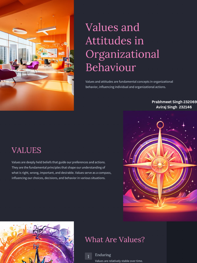 Values and Attitudes in Organizational Behaviour PDF | PDF