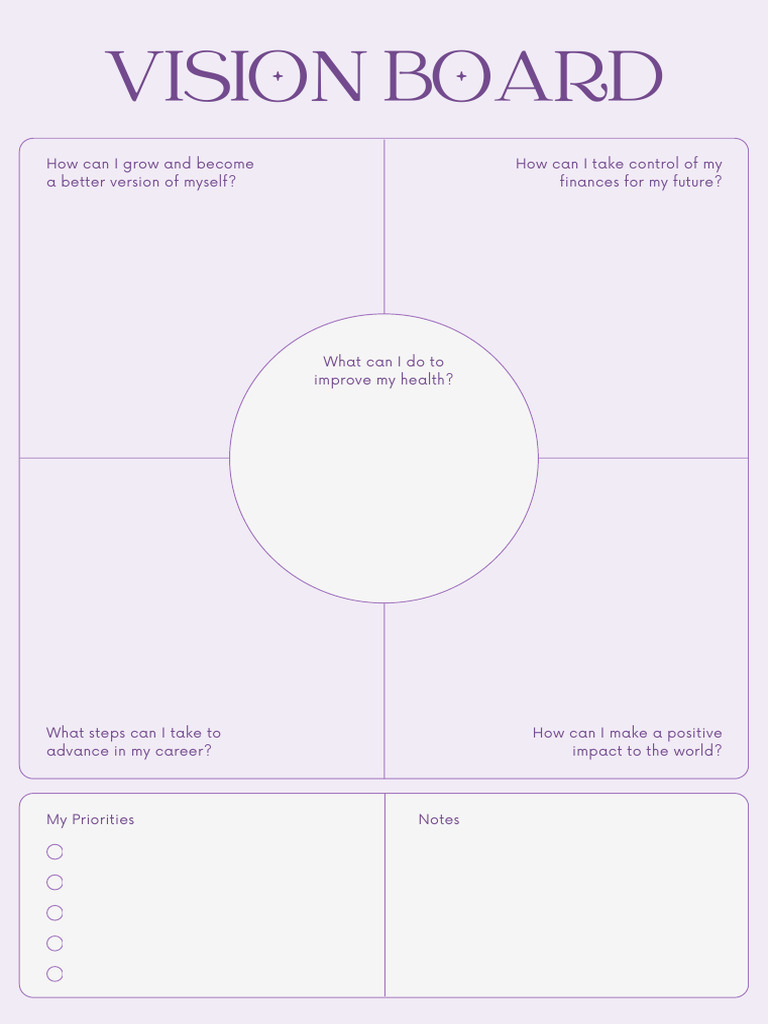Vision Board for Personal Growth | PDF