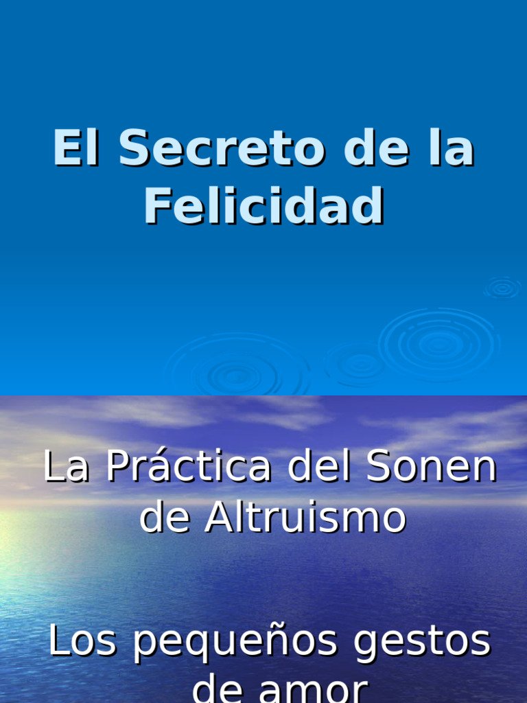 El Secreto de La Felicidad | PDF