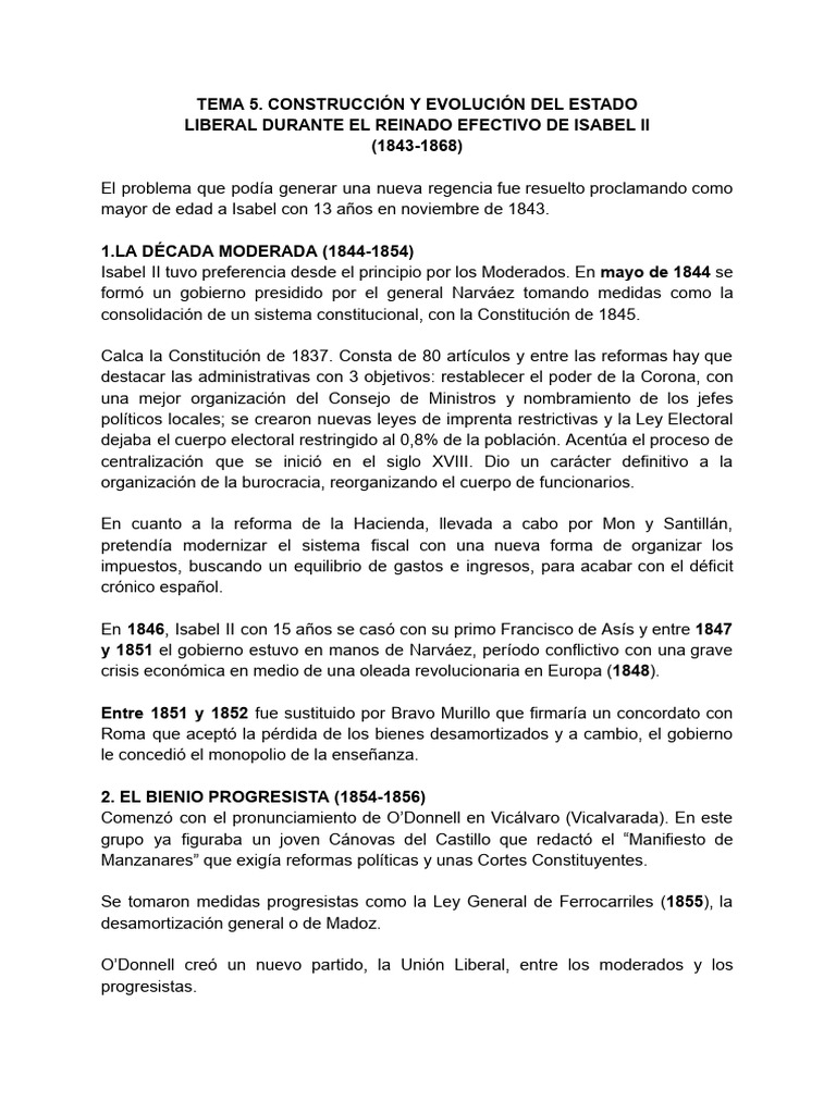 Resumen Tema 5 | PDF | Gobierno | Gobierno de españa