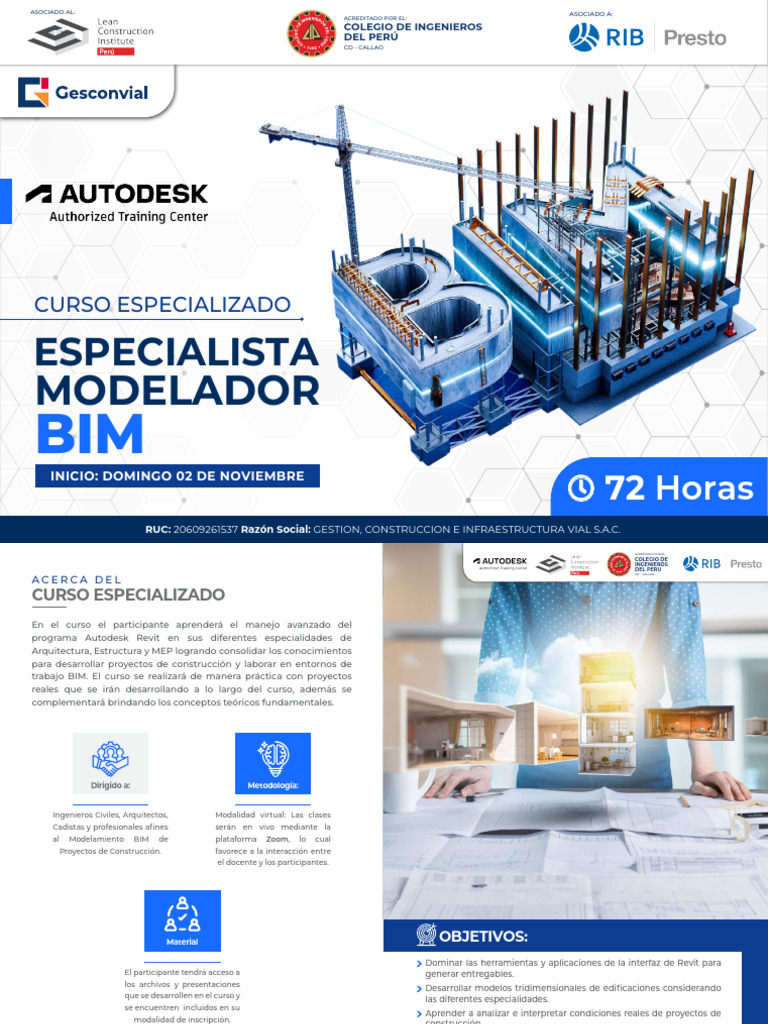 Curso BIM Avanzado en Autodesk Revit | PDF | Autodesk Revit | Modelado ...