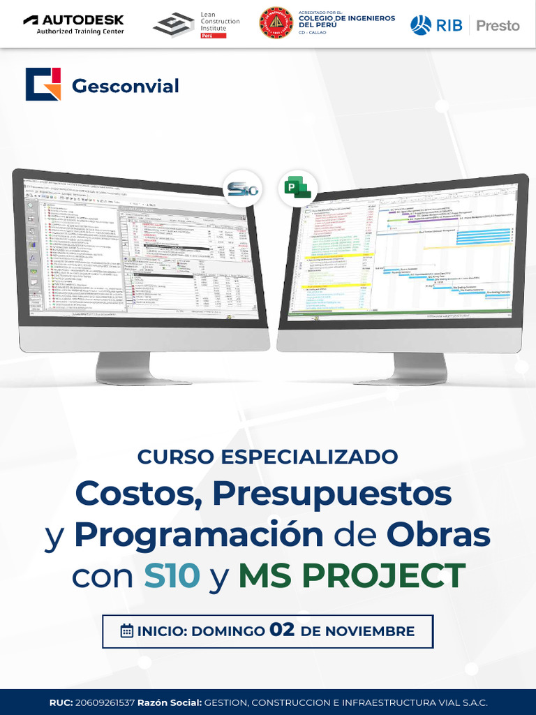 Curso S10 y MS Project: Costos y Presupuestos | PDF | Profesional en el ...