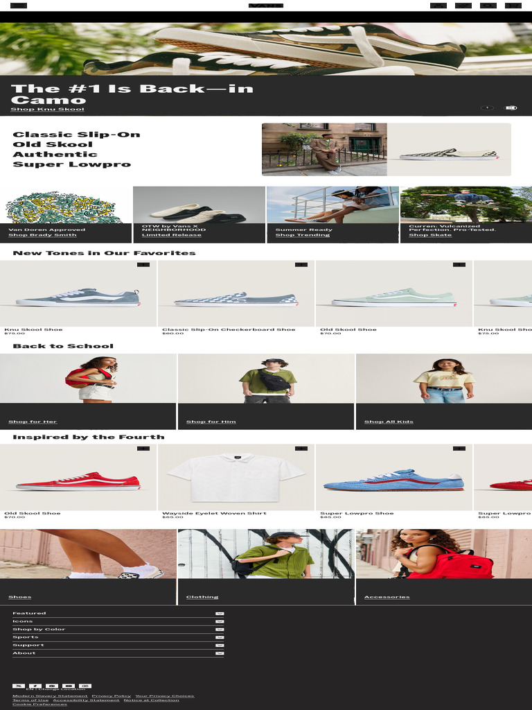 VANS OFF THE WALL SINCE 66 VANS COM intelligence overview
