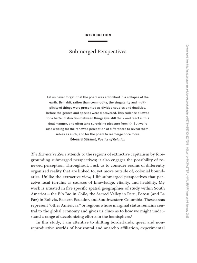 Submerged Perspectives in Extractive Zones | PDF | Indigenous Peoples ...