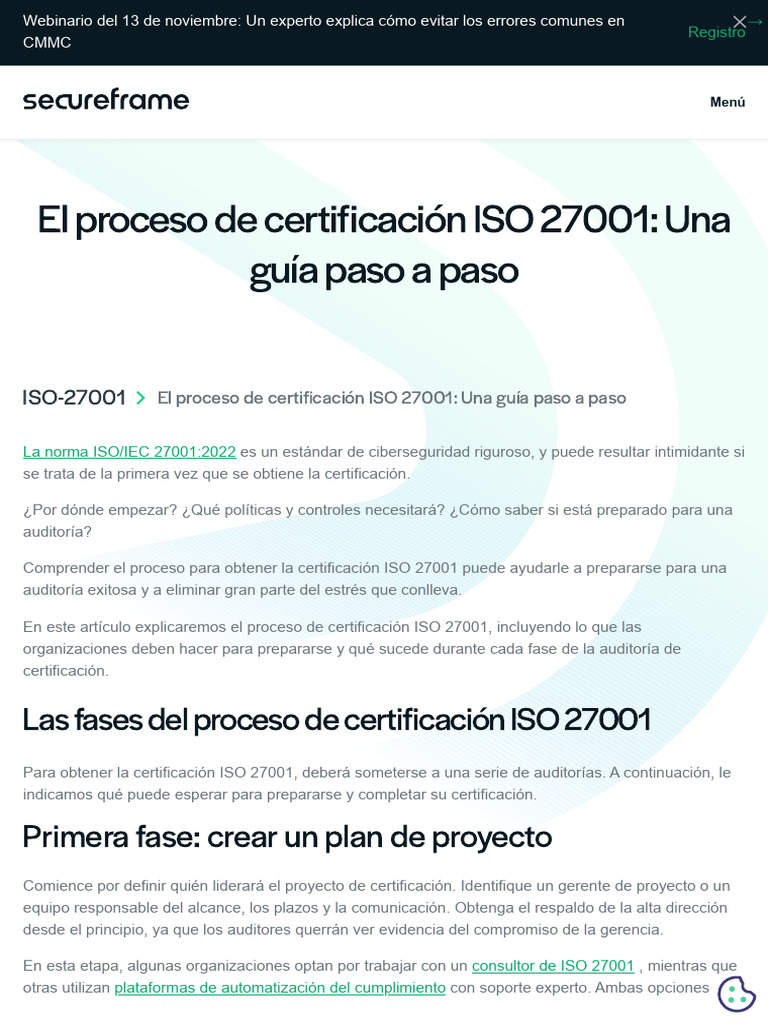 Guía paso a paso para certificación ISO 27001 | PDF | Seguridad de ...