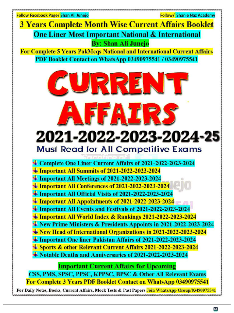 October 2025 - Monthly One Liner Current Affairs Magazine | PDF