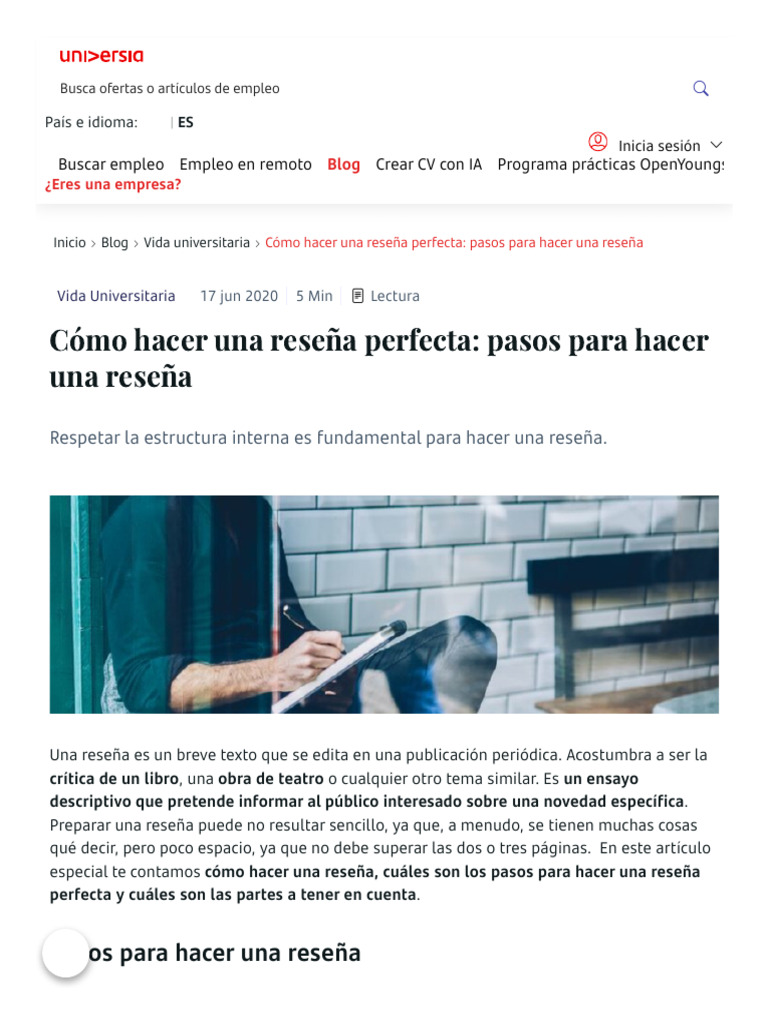 Cómo redactar una reseña perfecta | PDF | Ensayos | Inteligencia artificial