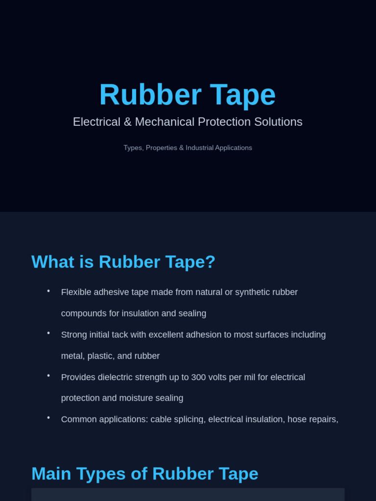 Rubber Tape: Types & Applications | PDF