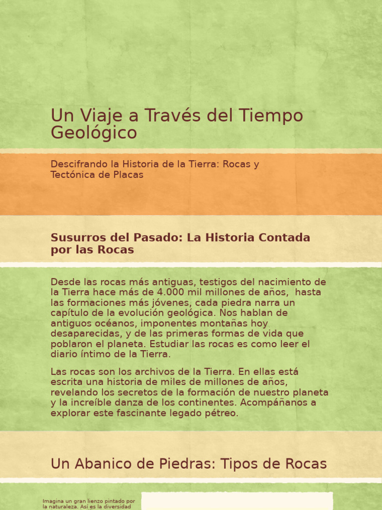 Un Viaje A Través Del Tiempo Geológico | PDF | Roca (geología) | Tierra