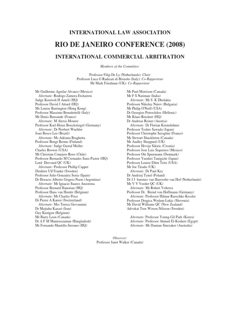 ILA - Ascertaining The Contents of The Applicable Law | PDF | Arbitral ...