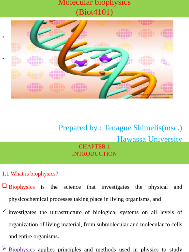 Introduction to Molecular Biophysics | PDF | Nuclear Magnetic Resonance ...