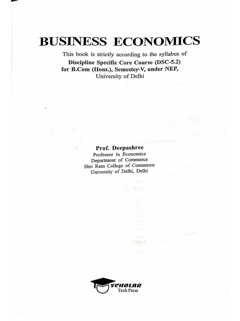 Business Economics PDF | PDF