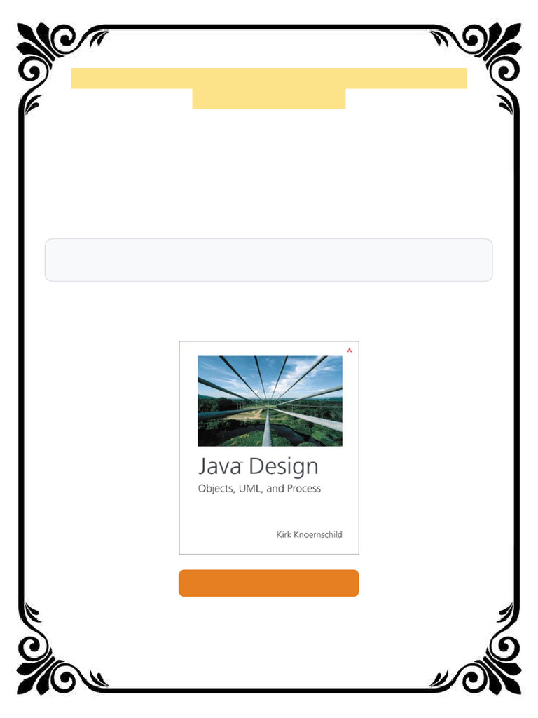 Java Design Objects UML and Process 1st Edition Kirk Knoernschild ...