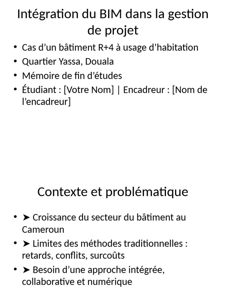 Intégration du BIM en gestion de projet | PDF | Building information ...