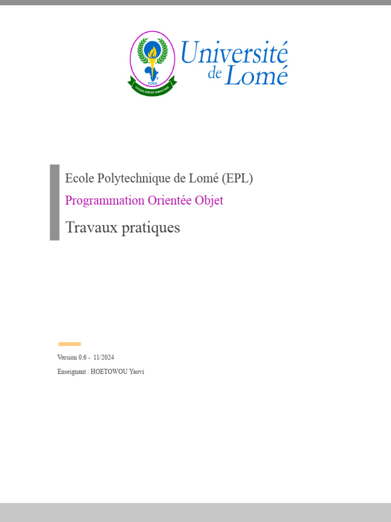 POO en Java : Classes et Objets | PDF | Classe (informatique) | Nombre ...