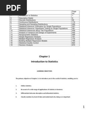 Introduction to Business Statistics | PDF | Statistical Inference